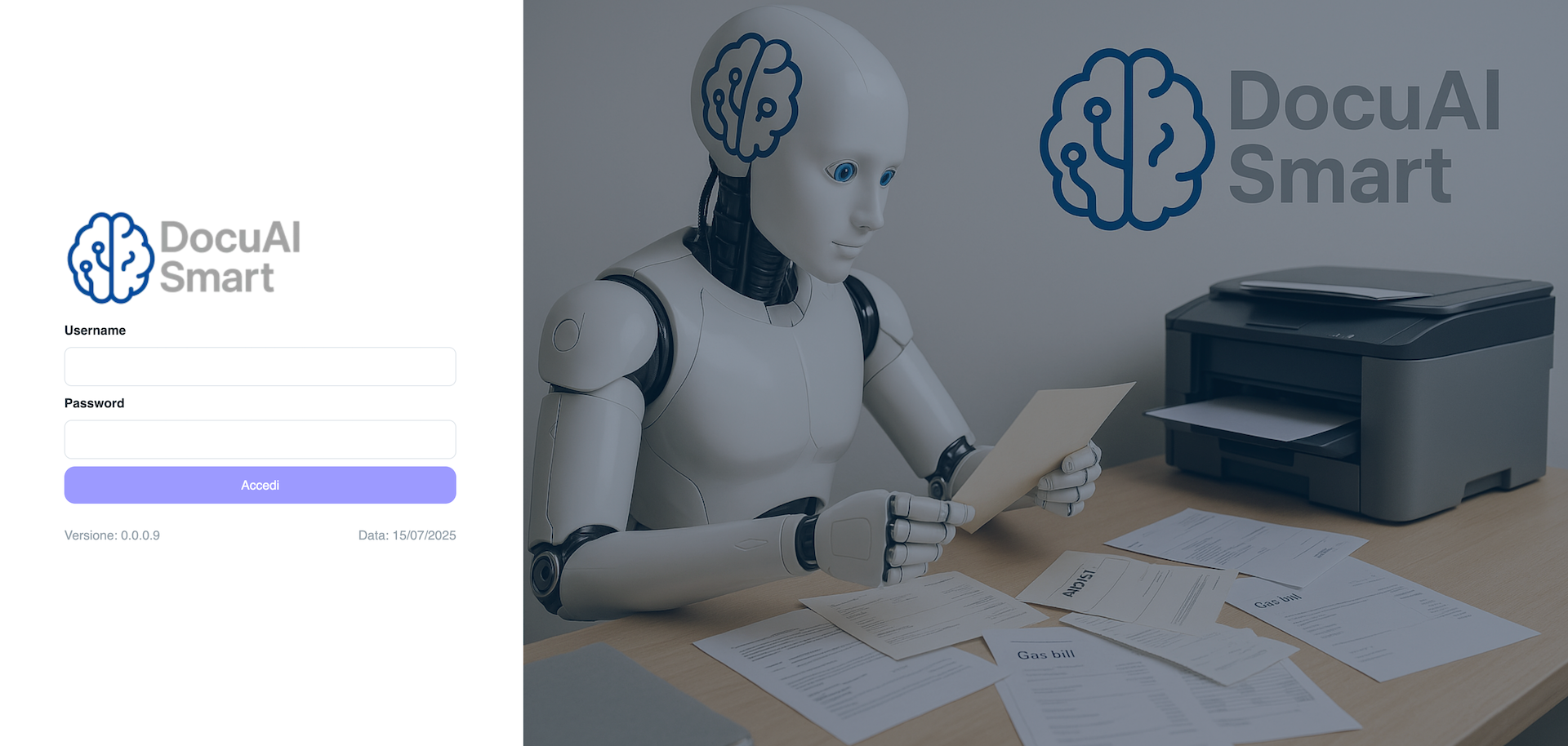 Login e accesso a DocuAI Smart